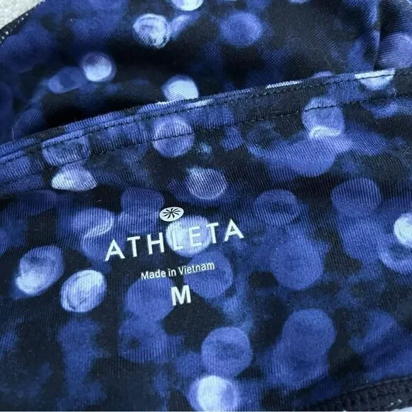 Athleta Women’s Chaturanga Polka Dot Leggings Blue Size M - Picture 6 of 7